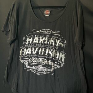 Harley-Davidson Black and Silver Graphic Tee